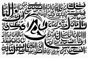 The word “deathbed” as a tattoo in arabic tattoo idea