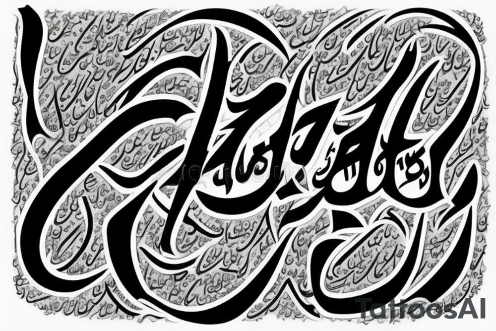 The word “deathbed” as a tattoo in arabic tattoo idea