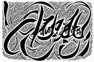 The word “deathbed” as a tattoo in arabic tattoo idea