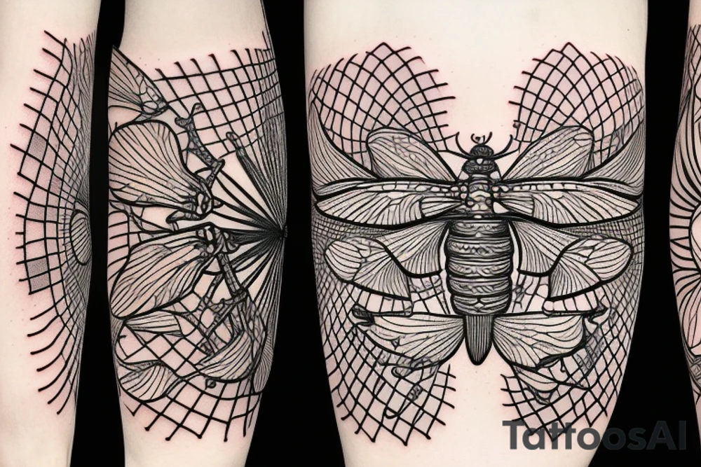 Dragonfly pyramid crop circles tattoo idea