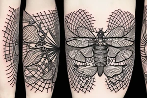 Dragonfly pyramid crop circles tattoo idea