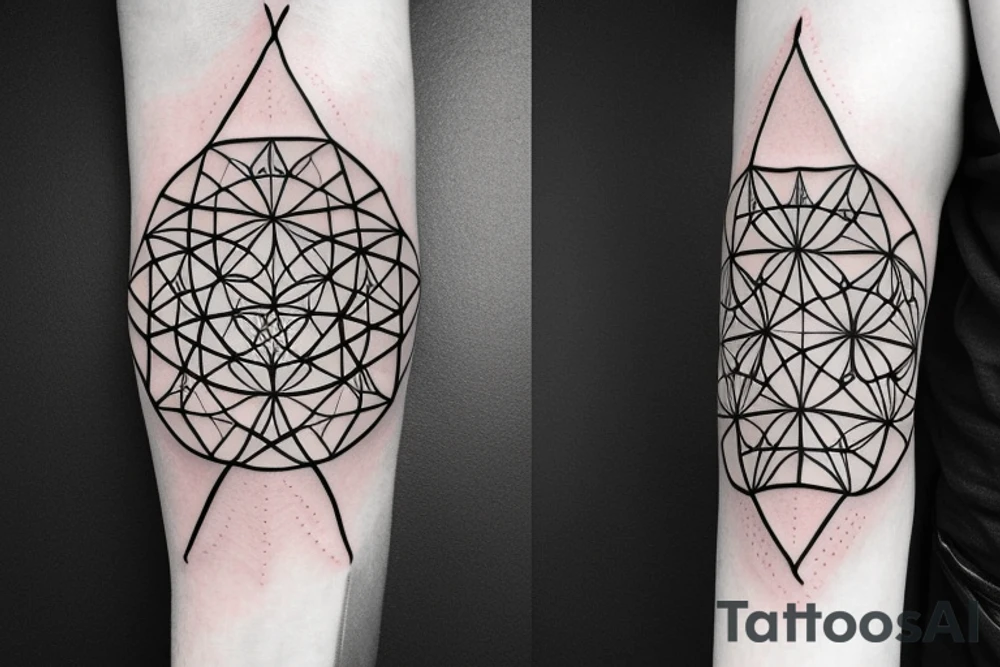 Dragonfly, pyramid, sacred geometry tattoo idea