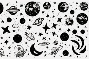 outer space tattoo idea