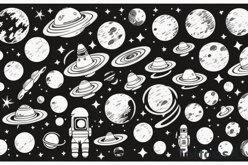 outer space tattoo idea