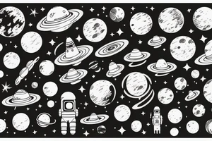 outer space tattoo idea