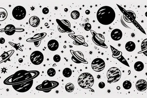outer space tattoo idea