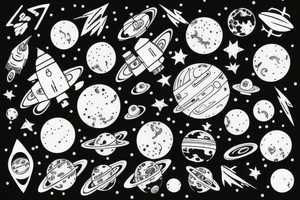 outer space tattoo idea