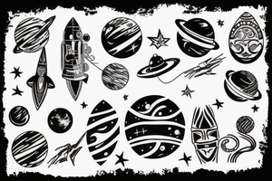 outer space tattoo idea