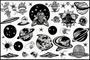 outer space tattoo idea