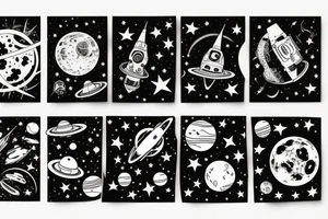 crazy outer space tattoo idea