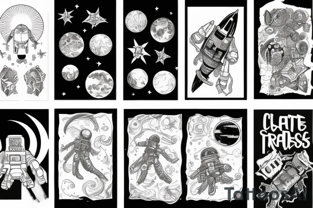 crazy outer space tattoo idea