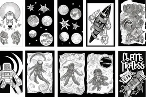 crazy outer space tattoo idea