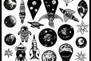 crazy outer space tattoo idea