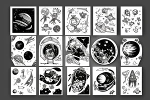 crazy outer space tattoo idea