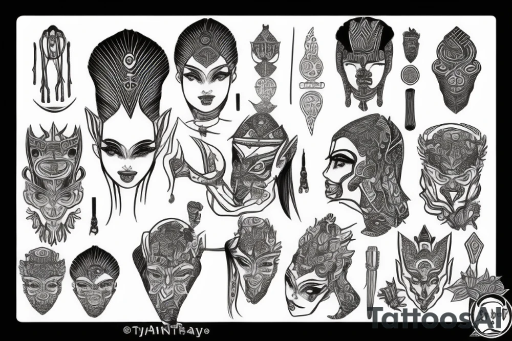 tianSpade and egyp tattoo idea