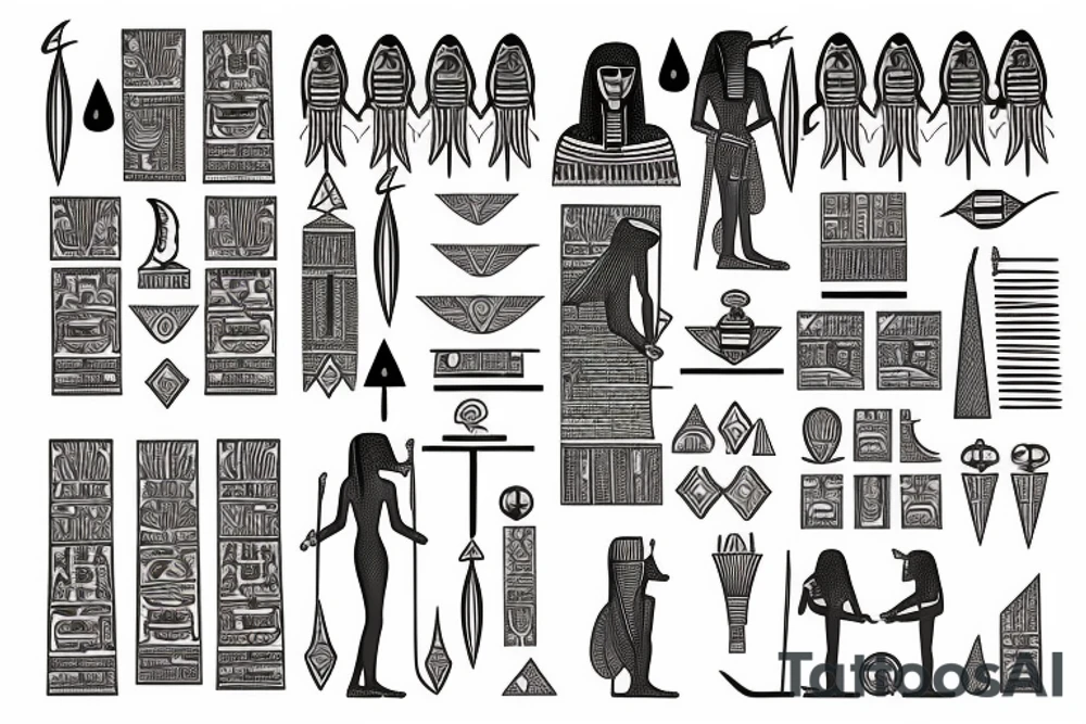Spade ancient egyptian tattoo idea