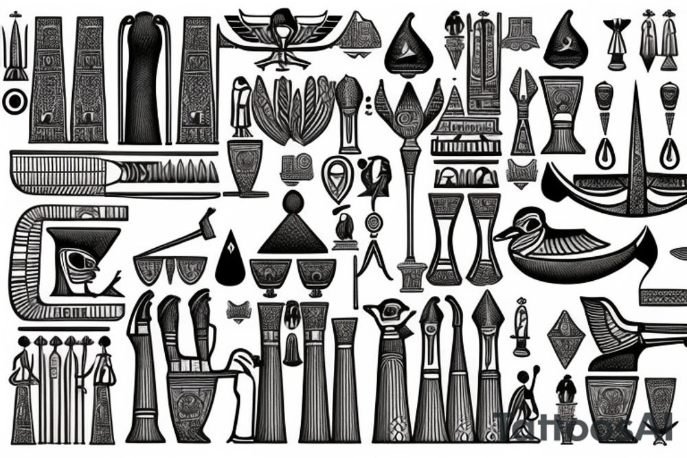 Spade ancient egyptian tattoo idea