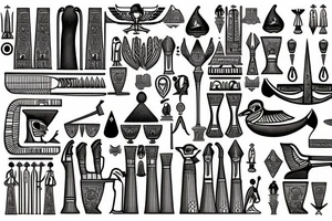 Spade ancient egyptian tattoo idea