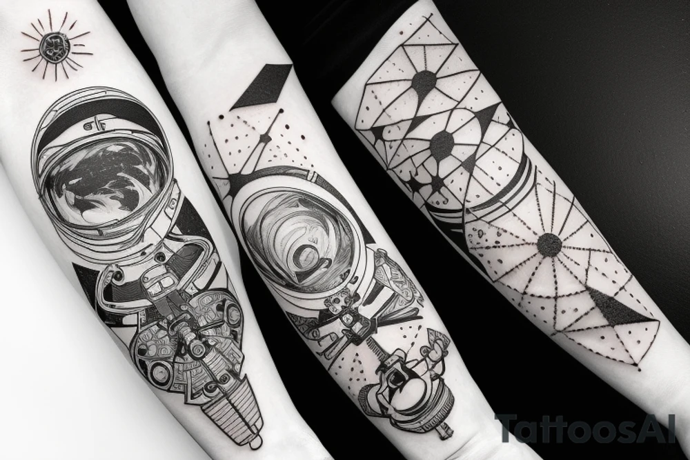 crazy outer space tattoo idea