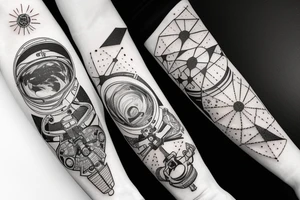 crazy outer space tattoo idea