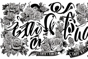 Lettering about names Guillermo and Yareth tattoo idea