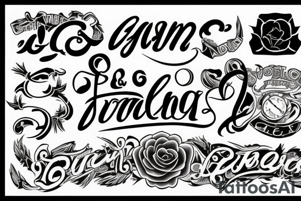 Y&G logo lettering tattoo idea