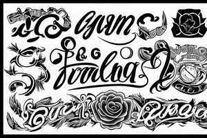 Y&G logo lettering tattoo idea