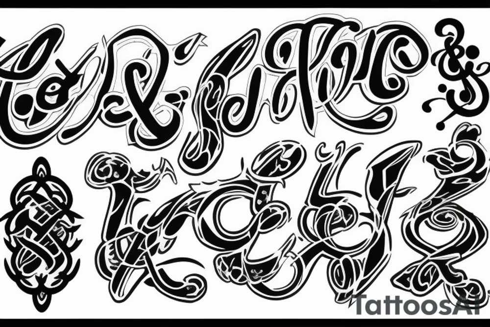 Y&G logo lettering tattoo idea
