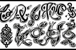 Y&G logo lettering tattoo idea