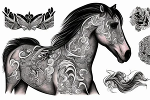 A horse with water tattoo idea