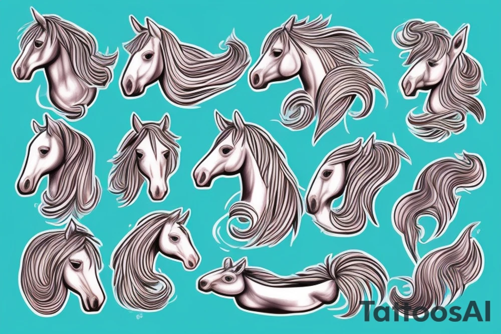 A horse with water tattoo idea