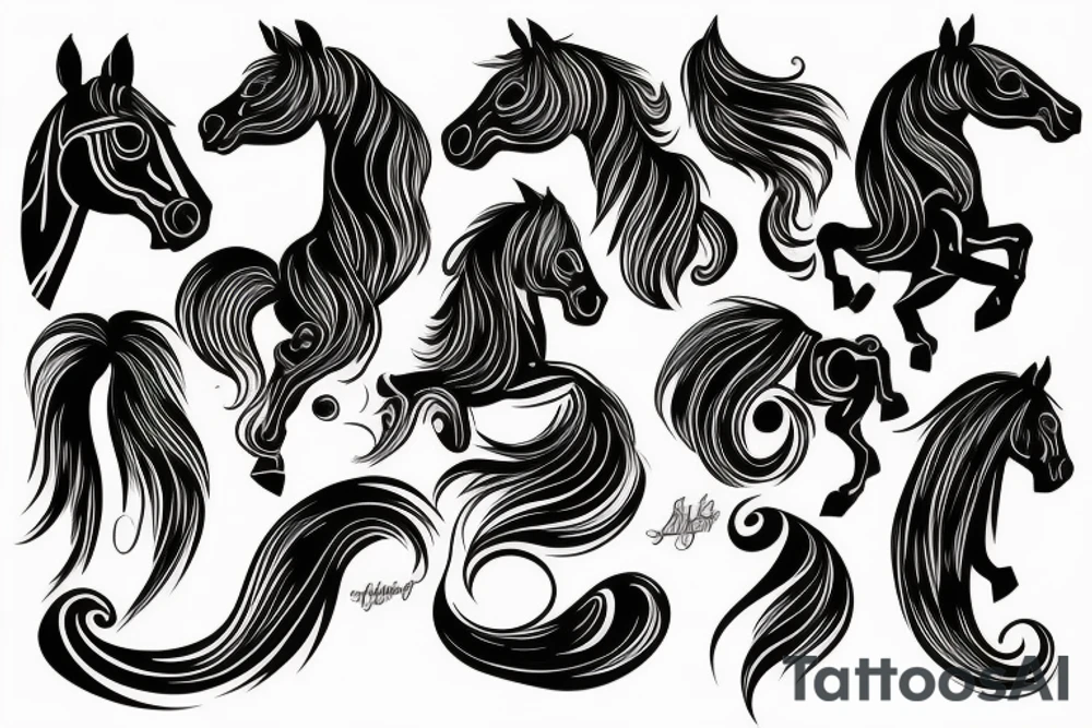 A horse with water tattoo idea