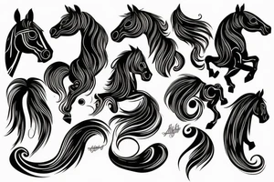 A horse with water tattoo idea