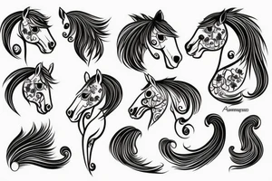 A horse with water tattoo idea