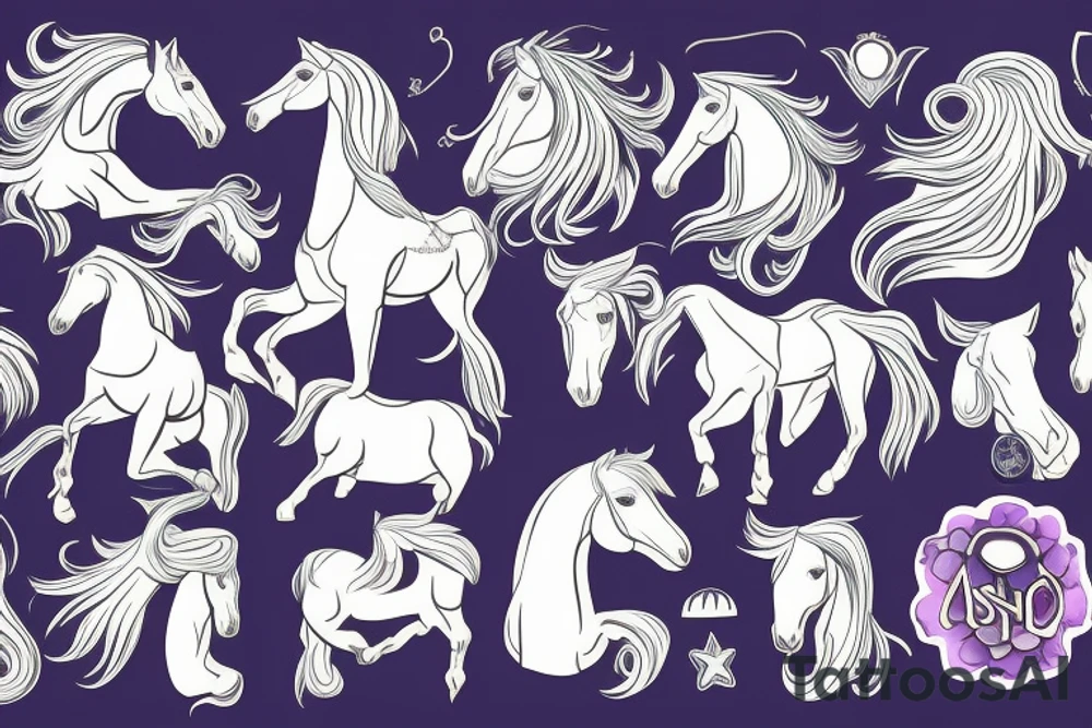 A horse with water tattoo idea