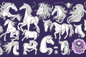 A horse with water tattoo idea