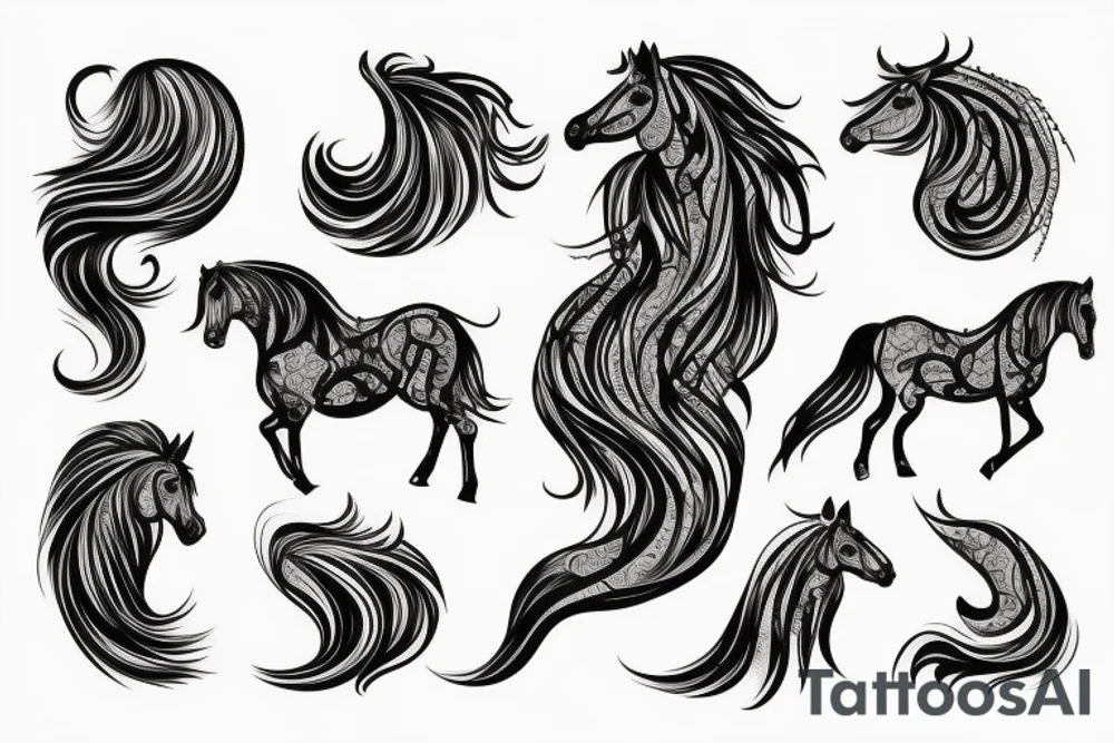 A horse with water tattoo idea