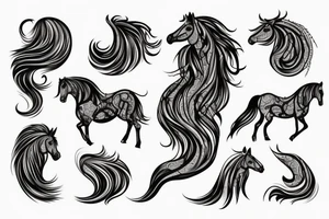 A horse with water tattoo idea