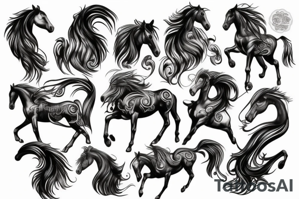Water horse tattoo idea