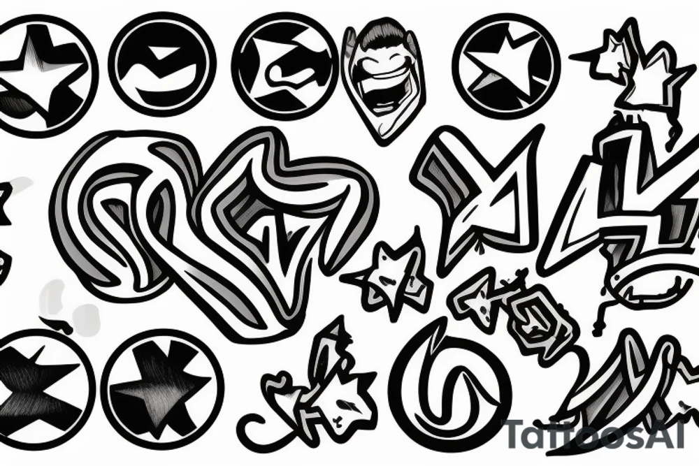 “LnR”with a semi colon mixed in tattoo idea