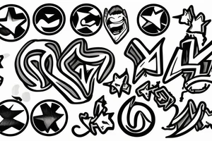 “LnR”with a semi colon mixed in tattoo idea