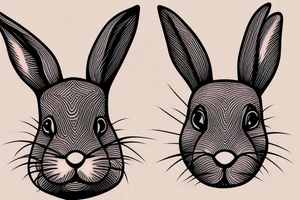 Wood rabbit tattoo idea