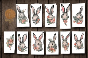 Illustrative wood rabbit tattoo idea