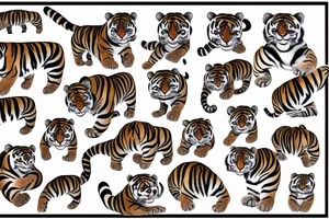 Baby tiger tattoo idea