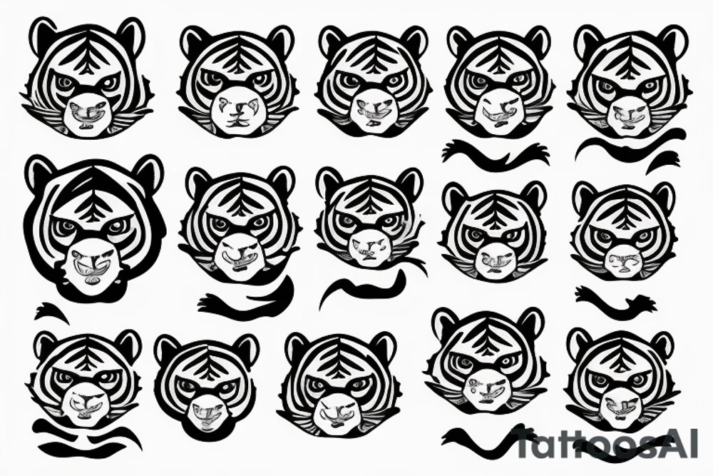 Baby tiger tattoo idea