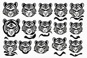 Baby tiger tattoo idea