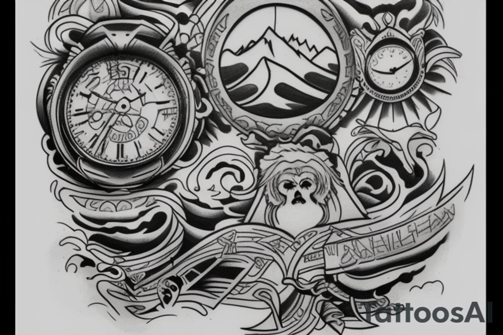 Everest mountain tattoo idea