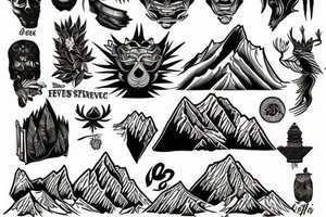 Everest mountain tattoo idea