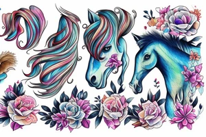 A horse running through water tattoo idea