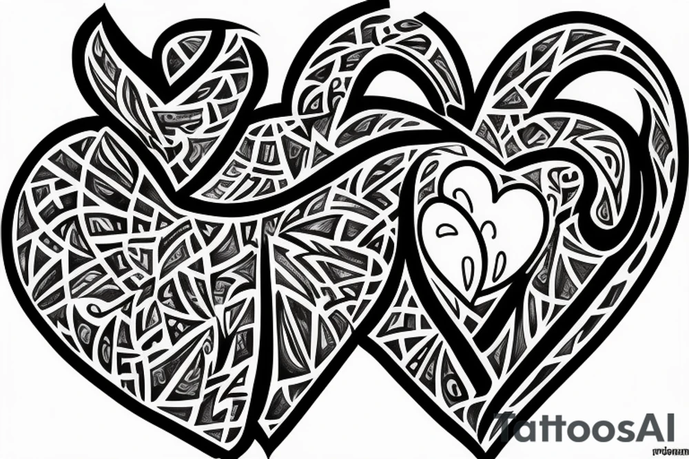 rihab name on a heart tattoo idea